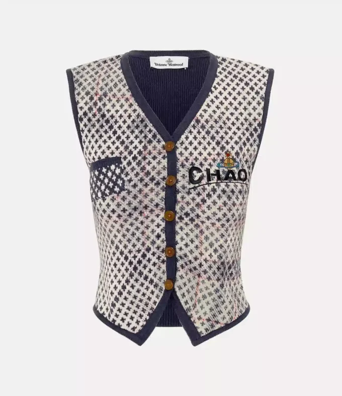 Distressed Tartan Vest Distressed Tartan Vest