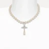 One Row Pearl Drop Choker One Row Pearl Drop Choker