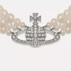 Three Row Pearl Bas Relief Choker Three Row Pearl Bas Relief Choker