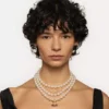 Three Row Pearl Drop Choker Three Row Pearl Drop Choker