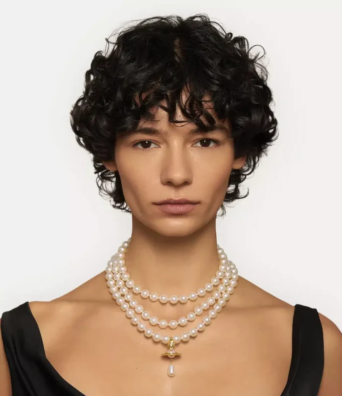 Three Row Pearl Drop Choker Three Row Pearl Drop Choker