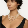 Three Row Pearl Drop Choker Three Row Pearl Drop Choker