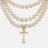 Three Row Pearl Drop Choker Three Row Pearl Drop Choker
